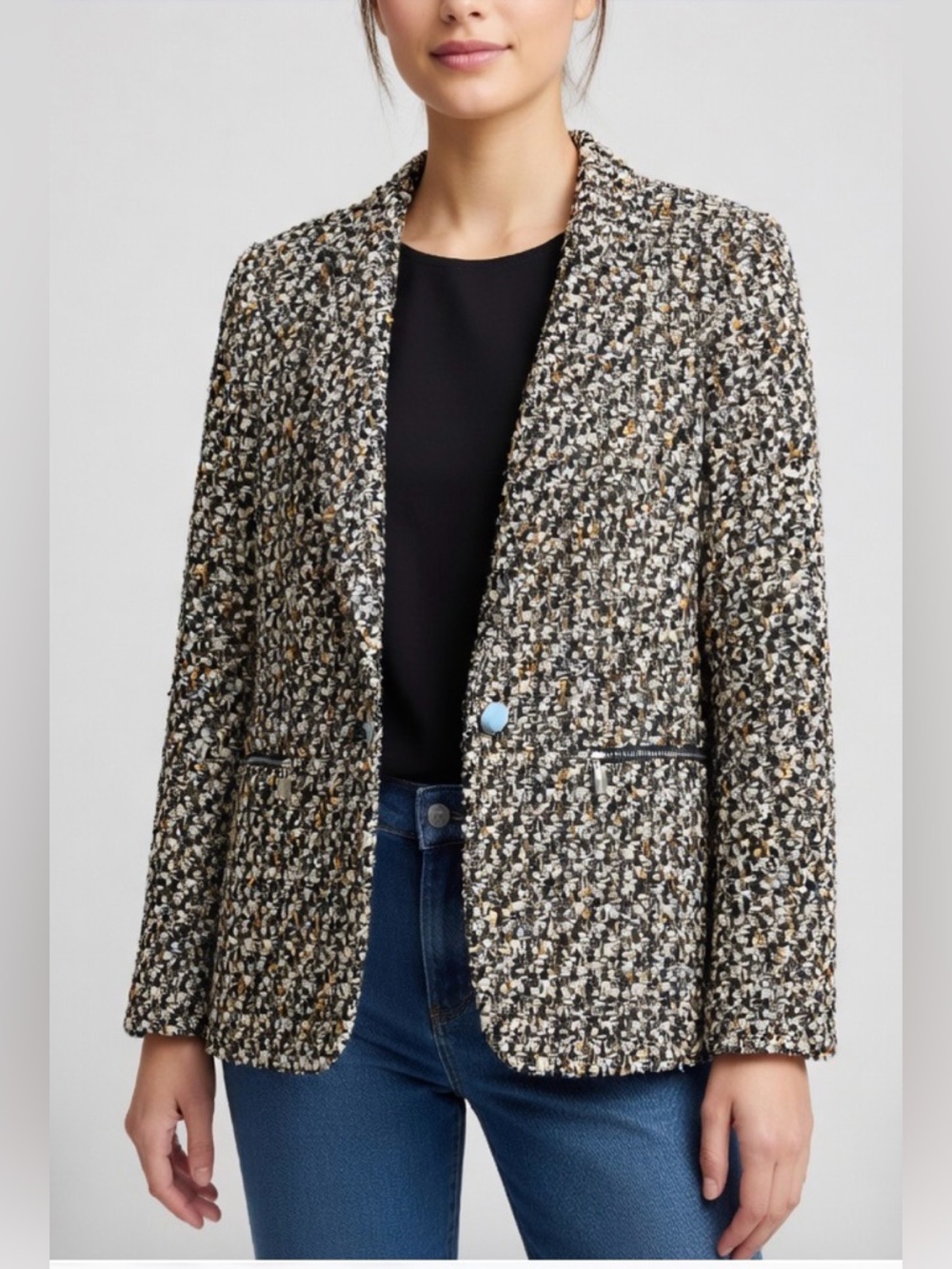 Lafayette 148 New York Multicolor Tweed Blazer